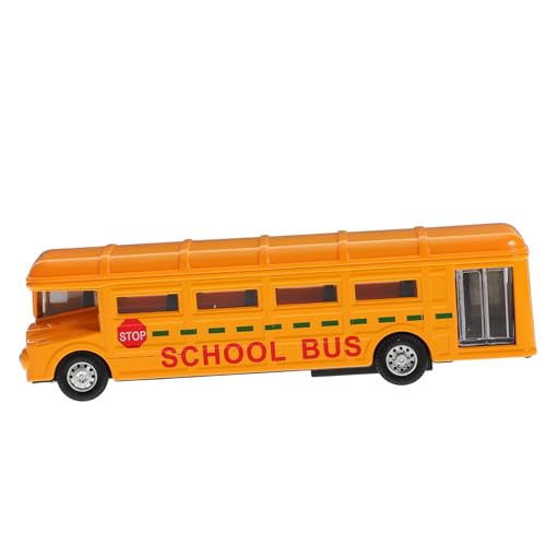 Yardwe Schulbus Modellspielzeug aus Legiertem Material Langlebiges Kinderfahrzeug Detailgetreues Bus für Jungen und Mädchen für Geburtstag und Weihnachten Dekoration für Kinderzimmer von Yardwe