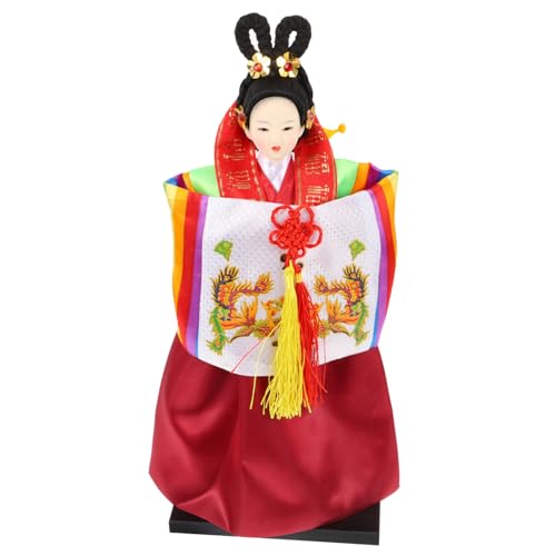 Yardwe Silk Man Puppenzubehör koreanische traditionelle Puppe koreanische Figuren Kimono-Puppe Traditionelle koreanische Puppen Puppenstatue koreanische Puppendekoration Seidentuch von Yardwe