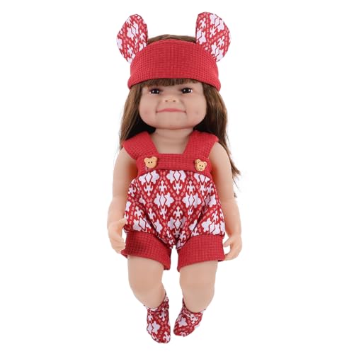 Yardwe Simulation Einer Babypuppe Säuglingsbabypuppe Babypuppen Babypuppe Puppe -Babypuppe Puppen für Mädchen realistische Puppen Polyester Brown von Yardwe