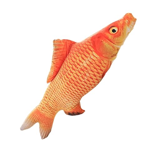Yardwe Simulation Fischform Kissen Rote Plüschpuppe Imitation Fisch für Dekorative Sofakissen für Zuhause für und Feiertage von Yardwe