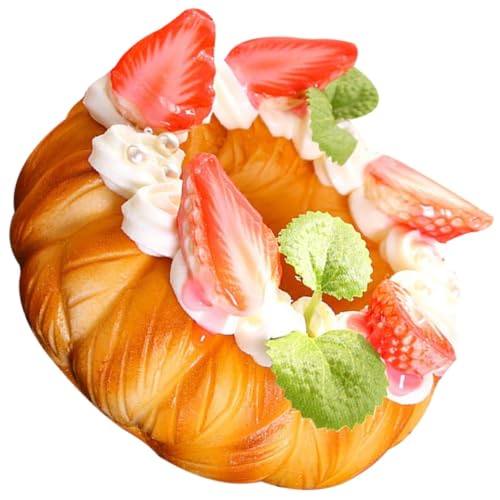 Yardwe Simulierte Obstonuts Simulation Lebensmittelspielzeug Winzig Mini Künstlich Nachtisch Klein Hochzeitstischdekorationen Fake-Donuts-Requisite Donut - PVC von Yardwe