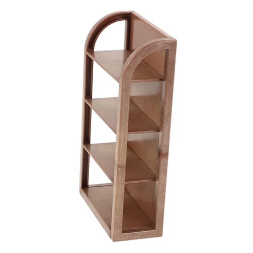 Yardwe Simulierte Regale Mini Steht Puppenstubenregal Winzige Möbel Zubehör Für Puppenhäuser Plastik Light Brown von Yardwe