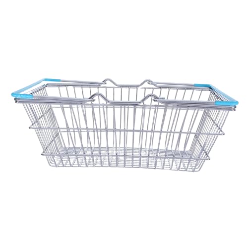 Yardwe Simulierter Einkaufskorb -Einkaufskorb Kleiner Einkaufskorb Mini-Einkaufswagen-Korb-Supermarkt kleine Körbe mit Griffen für Eisen Sky-Blue Yardwe Simulierter Einkaufskorb -Einkaufskorb Kleiner Einkaufskorb Mini-Einkaufswagen-Korb-Supermarkt kleine Körbe mit Griffen für Eisen Sky-Blue von Yardwe