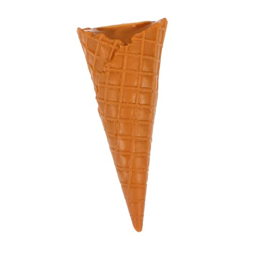 Yardwe Simulierter Eiskegel Kind vegan realistisch künstlich Simulierte knusprige Eiswaffel Zapfen Leeres Eistütenmodell kleine Eistüte gefälschtes Dessertmodell PVC Brown von Yardwe