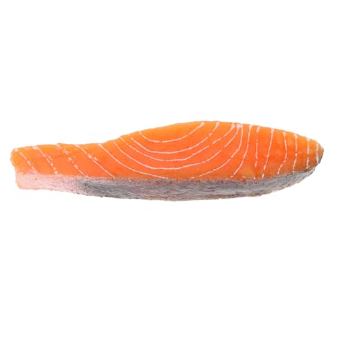 Yardwe Simuliertes Lachsmodell Sushi-Simulationsmodell Simulation Essen realistisch realistisches Sushi-Food-Modell realistischer gefälschter Lachs künstliche Fischmodelle Plastik Orange von Yardwe