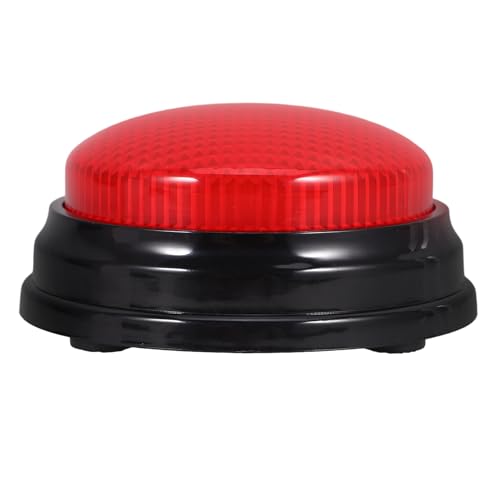 Yardwe Spielknopf-Requisite, Knopf mit Licht Und Alarm, Party-streich-zubehör für Spiele, Rot, Kunststoff, 1 Stück von Yardwe