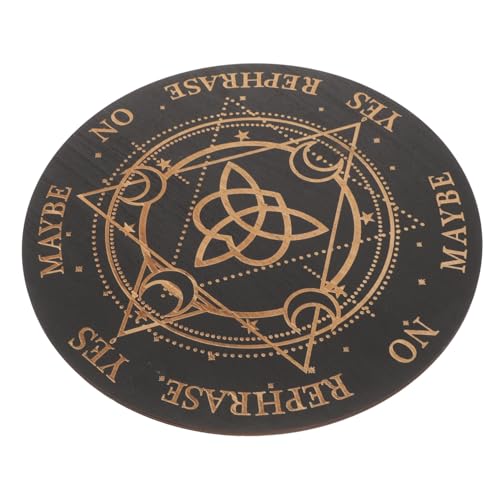 Yardwe Spirit Board aus Robustes Pendelbrett mit mystischen Mustern für Wahrsagung Vielseitiges Wahrsage und Meditationswerkzeug als und Wohnaccessoire von Yardwe