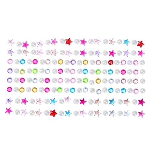 Yardwe Stirn -Patch -Set Mehrfarbiger Strass-Aufkleber Kristallaufkleber Strassaufkleber von Yardwe