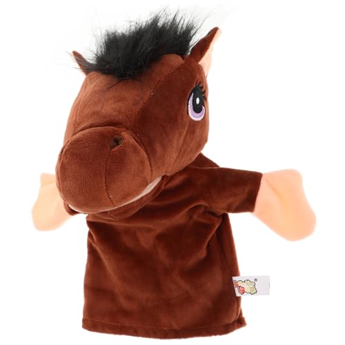 Yardwe Stofftier-Handpuppe Plüsch Fingerpuppe tierische Handpuppe Handpuppen für Stellen Sie Sich vor, Sie Handpuppen Fingerpuppen für Nutztiere Light Brown von Yardwe