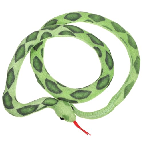 Yardwe Streichschlangenmodell sensorisches Spiel falsche Schlange realistisches Schlangenmodell Schlangenpuppe Schlange Requisiten künstlich kurzer Plüsch Green von Yardwe