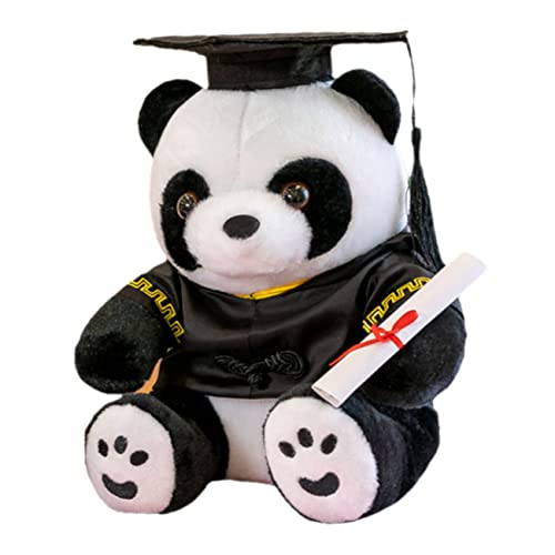 Yardwe Süßes Panda Plüschtier mit Doktorhut Kuscheltier für für Mädchen und Jungen Weiche und Langlebige Stoffpuppe Perfektes Deko Element für Schlafzimmer und Wohnzimmer von Yardwe