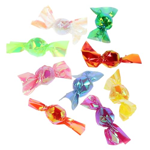 Yardwe Süßigkeiten-Schleifenperlen gefälschte Zuckerwatte Schleifen für Nägel Junk-Charms Nagelanhänger klein Goldene Schleifenanhänger für Nägel Bogen aus Harz Plastik von Yardwe