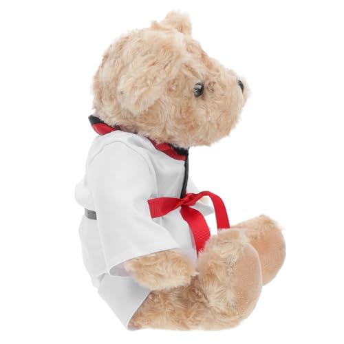 Yardwe Taekwondo Bär Plüschtier Weiches und Kuscheliges Stofftier für Taekwondo Enthusiasten als für Feiertagen und Besonderen Anlässen von Yardwe