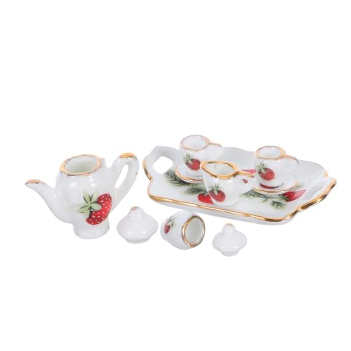 Yardwe Taschenteeservice Modell Winzige Kaffeetassen Mini Teetasse Aus Porzellan Puppenhaus Mini Möbeldekoration Milchteetassen Winzige Tassen von Yardwe