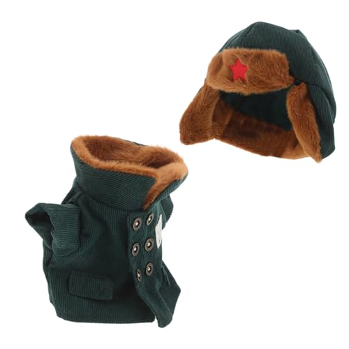 Yardwe Teiliges Puppen-Armee-Outfit Warmes Winteruniform mit Mantel und Mütze für Plüschtiere Kreative Verkleidung für Fantasievollen Rollenspiel Grün Yardwe Teiliges Puppen-Armee-Outfit Warmes Winteruniform mit Mantel und Mütze für Plüschtiere Kreative Verkleidung für Fantasievollen Rollenspiel Grün von Yardwe