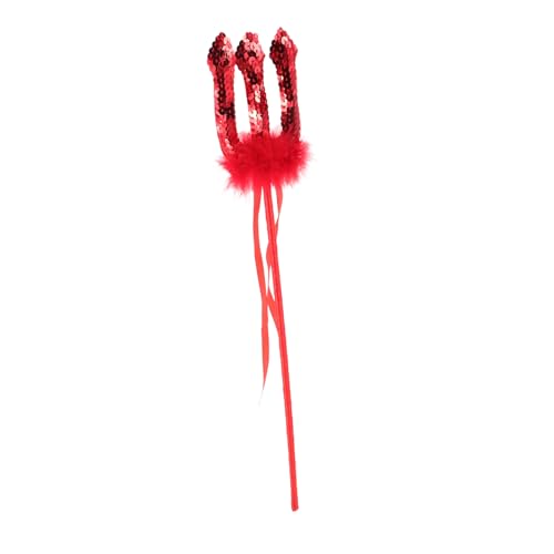 Yardwe Teufelsgabel für Halloween Kostüme Funkelnde Requisite für Kreative Verkleidungen und Maximalen bei Festen und Karneval von Yardwe