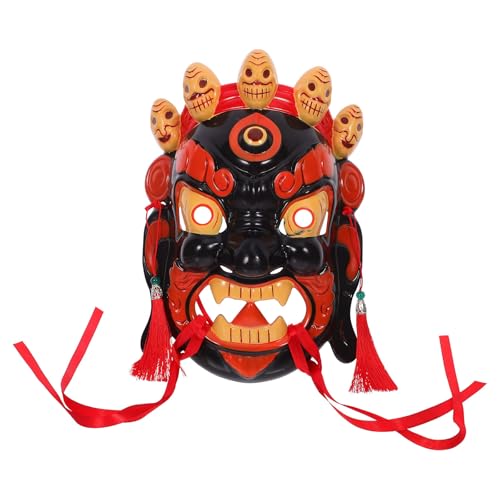 Yardwe Tibetische Theatermaske: Handgeschnitzte, Bemalte Chinesische Maske für Karneval und Tempeldekoration – Traditionelles Ethnisches Rollenspielzubehör Yardwe Tibetische Theatermaske: Handgeschnitzte, Bemalte Chinesische Maske für Karneval und Tempeldekoration – Traditionelles Ethnisches Rollenspielzubehör von Yardwe