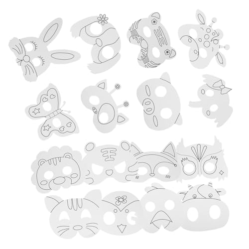 Yardwe Tiermasken zum Bemalen Teiliges Diy Bastelset aus Sicherem Material Leere Masken für Kreative Kunst Halloween Geeignet für Schule Fasching Kostümfeste der Fantasie Yardwe Tiermasken zum Bemalen Teiliges Diy Bastelset aus Sicherem Material Leere Masken für Kreative Kunst Halloween Geeignet für Schule Fasching Kostümfeste der Fantasie von Yardwe