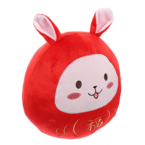 Yardwe Tierpuppenspielzeug Hasen Kuscheltier hasenkuscheltiere Hasen stofftier kuscheltiere Hasen Kuschelhase Plüsch-Kaninchen-Puppe Plüschtier Neujahrsvorräte PP Baumwolle rot von Yardwe