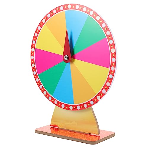Yardwe Tisch-Preisrad Glücks-Roulette-Rad Bearbeitbares Rotierendes Glücksrad-Spiel Für Karneval Party Messe Urlaub Spiel-Requisiten von Yardwe