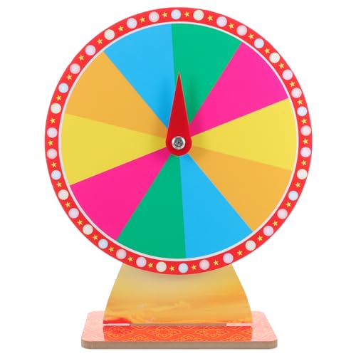 Yardwe Tisch-Preisrad Glücks-Roulette-Rad Bearbeitbares Rotierendes Glücksrad-Spiel Für Karneval Party Messe Urlaub Spiel-Requisiten von Yardwe