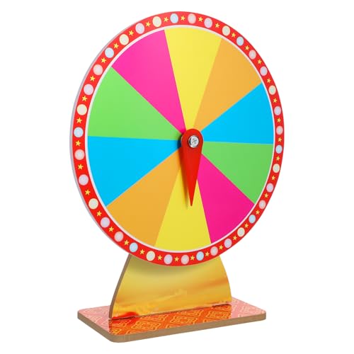Yardwe Tisch-Preisrad Glücks-Roulette-Rad Bearbeitbares Rotierendes -Spiel Für Karneval Party Messe Urlaub Spiel-Requisiten von Yardwe