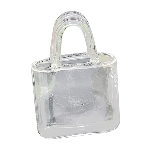 Yardwe Tragbare Glastasche Klare Vase in Handtaschenform Mini Klar Klein Dekorationen Dekoration des Spielhauses Puppenornament Puppe Puppenvase Dolly- - Transparent Yardwe Tragbare Glastasche Klare Vase in Handtaschenform Mini Klar Klein Dekorationen Dekoration des Spielhauses Puppenornament Puppe Puppenvase Dolly- - Transparent von Yardwe