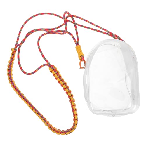 Yardwe Transparentes Doll Storage Bag mit Abnehmbarem Schlüsselanhänger Klarer Organizer für Mini-Figuren und Sammlerstücke Tragbare Aufbewahrungstasche mit Gewebtem Trageband für Reisen von Yardwe