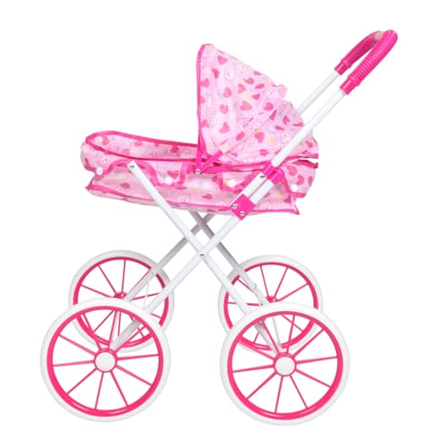 Yardwe Trolley- Wagen Vorgeben Tragbar Puppe -babytrage -autositz- Rosa Oxford-Stoff von Yardwe