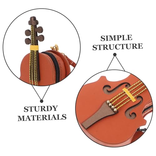 Yardwe Violin Rucksack für Bjd Puppen Charmante Tasche mit Verstellbaren Trägern Leichtes Musikinstrumenten Design Robustes Puppenzubehör für Puppenhaus und Schule von Yardwe