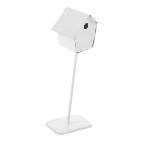 Yardwe Vogelnest in Mikrolandschaft puppenhauszubehör Dollhouse Accessories Vogelkäfig-Gartendekoration verkleidung vogelkäfige Mikro-Landschaftsschmuck Puppenhausdekor Schmiedeeisen Weiß von Yardwe