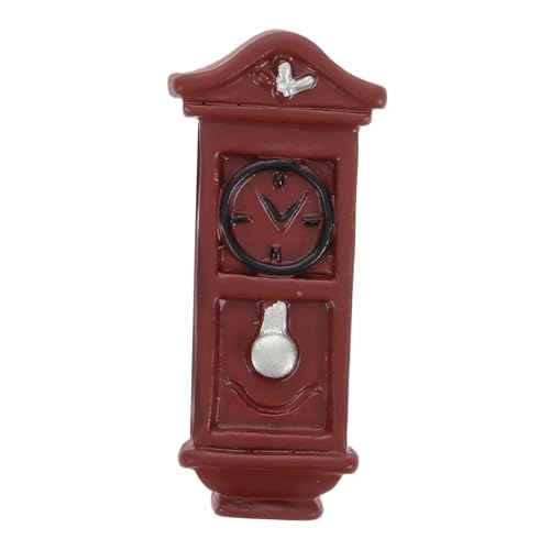 Yardwe Wanduhr Mikrolandschaft Winzige Möbel Kleine Wanduhr Für Puppe Mini-puppenhauszubehör Mini-wanduhr Mini-hausuhr Miniatur-zubehör Miniaturen Puppenhaus Miniatur-wanduhr Brown Harz von Yardwe