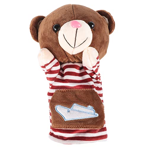 Yardwe Weiche Plüsch Bären Handpuppe Interaktives Tier für Fördert Kommunikation und Kreativität Geeignet für Eltern Junge Mädchen Spiele und Fantasievolles Geschichtenerzählen von Yardwe