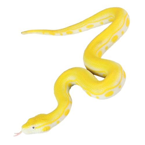 Yardwe Weicher Gummi -Goldener Python Streichprop künstliche Schlange gefälschtes Schlangenmodell Streich Schlange kleines Schlangenspielzeug Yellow von Yardwe