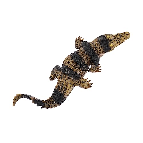 Yardwe Weichgelkrokodilmodell Reptilientier -Figurenspielzeug Simulation Tiermodell Kinderspielzeug tierisches simuliertes Tiermodell realistisches Tierspielzeug weiches Gummi von Yardwe