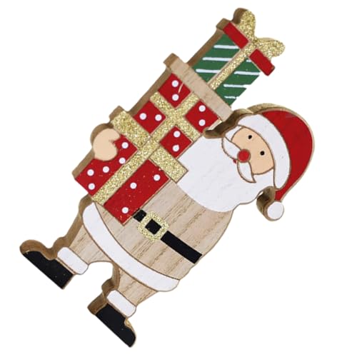 Yardwe Weihnachtliche Holz Tischdeko Santa Claus Figur Kreatives Xmas Table Sign Festliche Weihnachtsdeko für Wohnzimmer Schlafzimmer Party Stimmungsvolle Tischdekoration von Yardwe