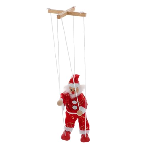 Yardwe Weihnachts Holzmarionette für Kreative Zugschnurpuppe aus Sicherem Material Langlebig und Farbenfroh für Puppenspiele und Aufführungen Weihnachtsdeko von Yardwe