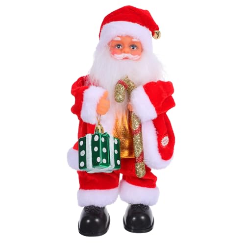 Yardwe Weihnachtsmann- elektrisches weihnachtsspielzeug süße Weihnachtsmannpuppe elektrische weihnachtspuppe lustige Spielzeuge für Weihnachten Stoff von Yardwe