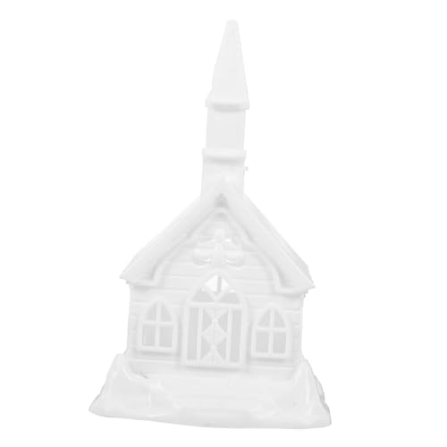 Yardwe Weißes Kleines in Der Schneeszene Weihnachtsdekorationen Weihnachts-hüpfburgen Urlaub Weihnachtsmodell Weihnachtsminiatur-schneehausmodell Mini-dekore Miniaturmodell Plastik von Yardwe