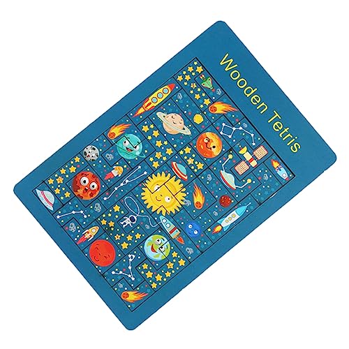 Yardwe Weltraum Holzpuzzle für Pädagogisches Montessori zur Frühen der Intelligenz Umweltfreundliches und Sicheres Design für Geburtstagsgeschenke von Yardwe