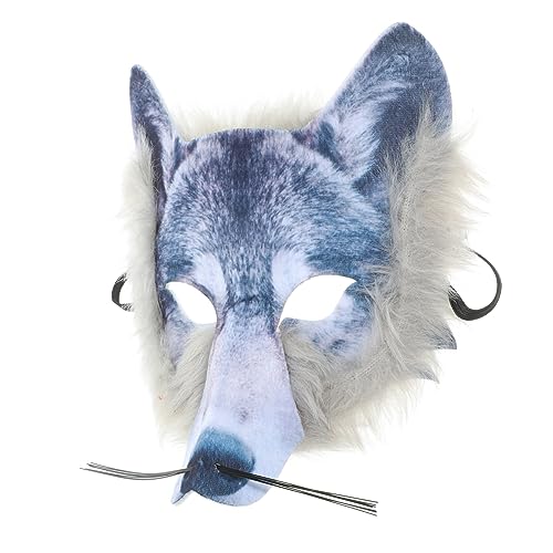Yardwe Wolf Maske für Halloween Kreative Tiermaske für Partys Dekorative Maske für Halloween Anlässe für Erwachsene Sicheres Material Leicht zu Tragen von Yardwe
