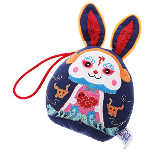 Yardwe Wufu Kaninchen Ornament Ausgestopftes Häschen Dekorationen Kaninchen Puppe Häschen Ausgestopfte Spielzeuge Zartes Kaninchen Jahr Der Kaninchen Puppe Kaninchen von Yardwe