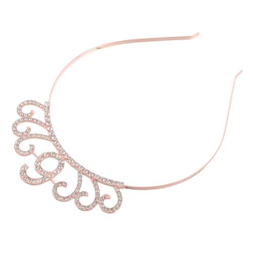Yardwe Zinklegierung Prinzessin Haarreif mit Funkelnden Strasssteinen Jahre Geburtstagskrone für Mädchen Leichtes Robustes Stirnband als Partyaccessoire von Yardwe