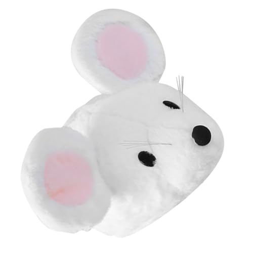 Yardwe ausgestopfter Hamster Figur Ratte Plüschtier Realistische Spielzeugmaus Plüschspielzeug Kuscheltier für Erwachsene Kuscheltier Hamster Plüschhamster Weiß von Yardwe