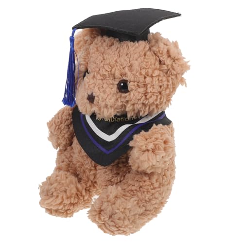 Yardwe dekorativer Graduierungs-Plüschbär Abschluss Stofftiere zarter ausgestopfter Bär weiche, Flauschige Puppe Abschluss Plüschbär Abschlussbär Puppe Plüsch-Abschlussbärenpuppe von Yardwe