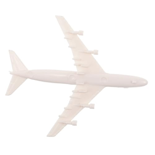 Yardwe kleines Flugzeugmodell Miniaturflugzeug Stadtplanung Modell Stadtmodell Transportables Modell Stadtgestaltung Modell Flughafenmodell Modellflugzeug Spielzeugflugzeug Plastik Weiß von Yardwe