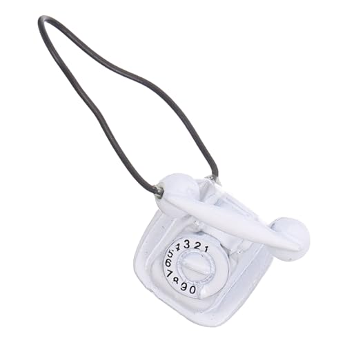 Yardwe puppenhaus Telefon für kinderspielzeug spielzeuge für Phones miniaturfiguren Puppenhauszubehör Mini-Telefon Mini-Hausverzierung Telefon-Statue Metall Weiß Yardwe puppenhaus Telefon für kinderspielzeug spielzeuge für Phones miniaturfiguren Puppenhauszubehör Mini-Telefon Mini-Hausverzierung Telefon-Statue Metall Weiß von Yardwe