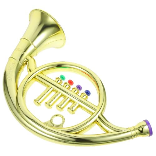 Yardwe simuliertes Musikinstrument- Hornbläser Spielzeuge Signalhörner Trompete für Kinderspielzeug kleines Horn Schulhorn Plastik Golden Yardwe simuliertes Musikinstrument- Hornbläser Spielzeuge Signalhörner Trompete für Kinderspielzeug kleines Horn Schulhorn Plastik Golden von Yardwe