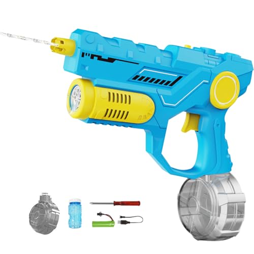2 in 1 Wasserpistole Elektrisch und Seifenblasenmaschine mit LED Licht, 450ML Kapazität Elektrische Wasserpistole Kinder, 8-9m Reichweite,Automatische Bubble Maker für Shooter Party Spielzeug 2 in 1 Wasserpistole Elektrisch und Seifenblasenmaschine mit LED Licht, 450ML Kapazität Elektrische Wasserpistole Kinder, 8-9m Reichweite,Automatische Bubble Maker für Shooter Party Spielzeug von Yarteim