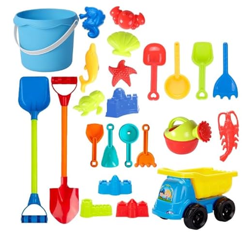 Yarteim 24 Stück Sandspielzeug Set, Strandspielzeug Kinder Sandkasten Spielzeug inkl. Faltbarer Eimer, Sandformen, Sandschaufel, Strand Sandspielzeug Reise Sand Spielzeug für Kinder Jungen Mädchen Yarteim 24 Stück Sandspielzeug Set, Strandspielzeug Kinder Sandkasten Spielzeug inkl. Faltbarer Eimer, Sandformen, Sandschaufel, Strand Sandspielzeug Reise Sand Spielzeug für Kinder Jungen Mädchen von Yarteim